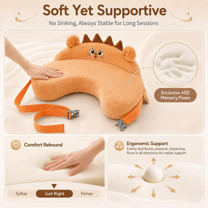 Ergonomic Stillkissen Klein mit Sicherheitsumrandung Memory Foam Baby Nursing Pillow – Verstellbarer