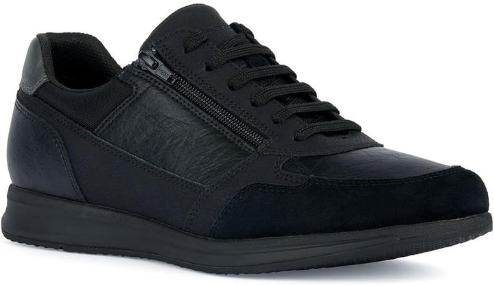Geox Herren U Avery A Sneaker 42 EU Schwarz, 42 EU Schwarz
