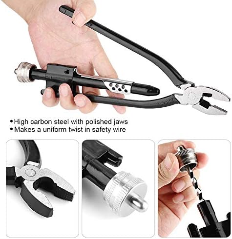 Draht-Drehzangen, 2pcs/set Hartstahl Twisting-Zange Drahtwirbelzange Drillzange für Sicherheitsdraht