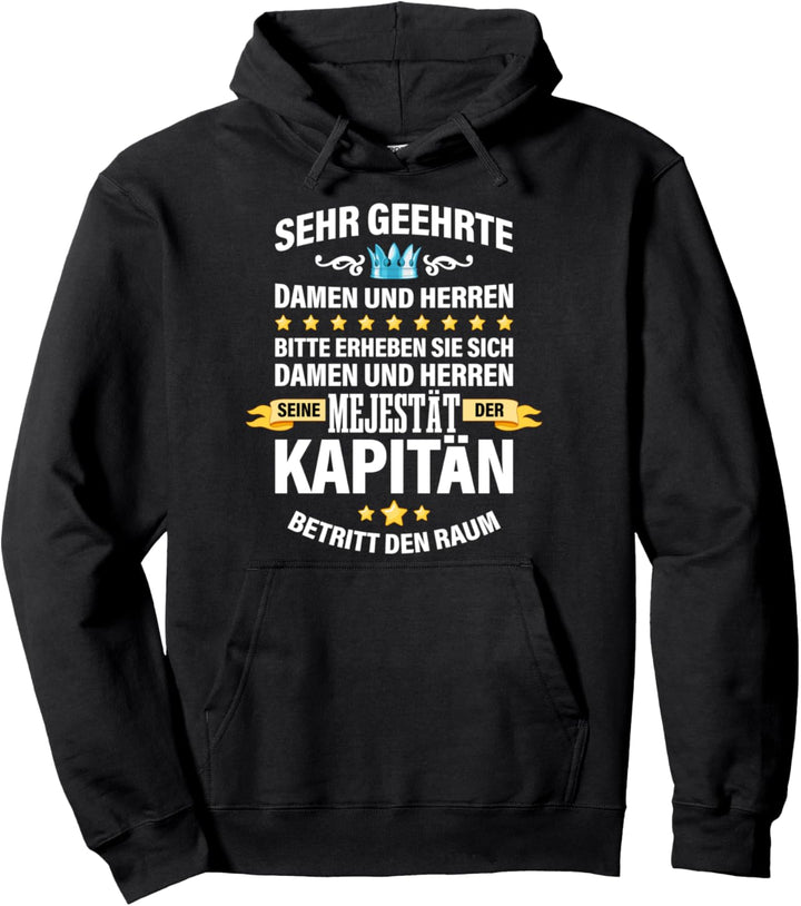 Segeln Segler Katamaran Spruch Kapitän Segelboot Majestät Pullover Hoodie