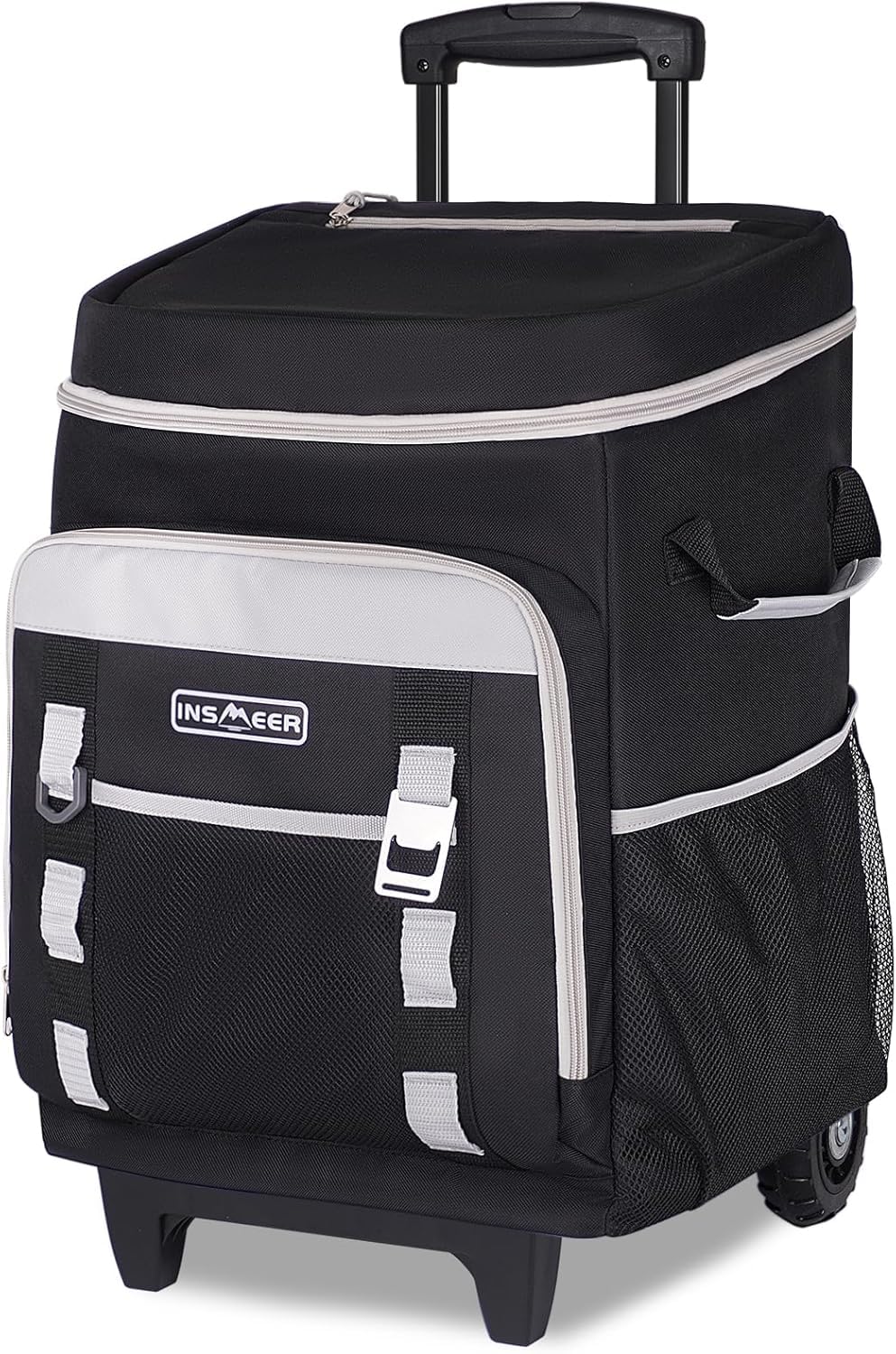 Kühltasche mit Rollen, 50L/ 75 Cans Kühltasche Gross Faltbar und Wasserdicht Kühler, Isoliertasche T