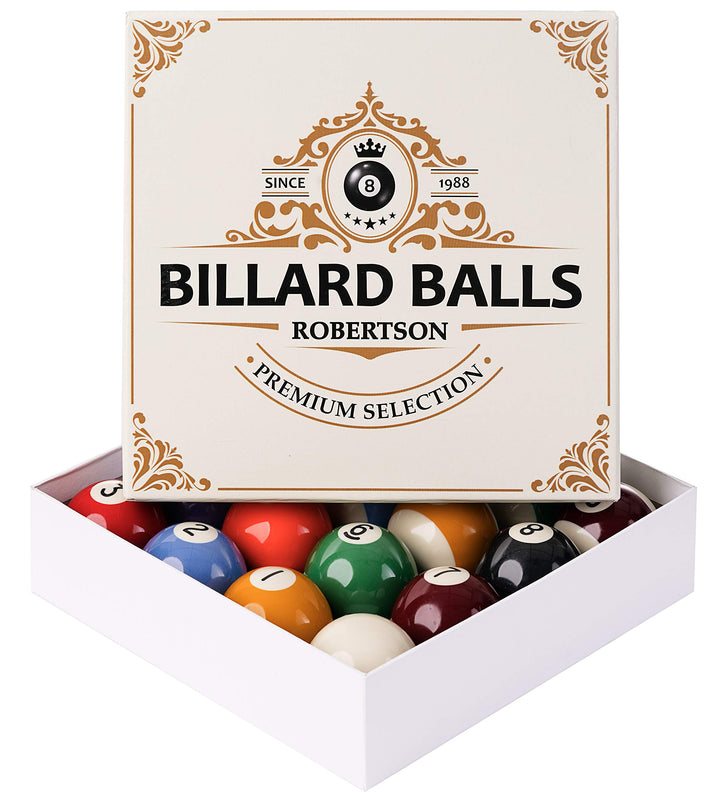 Robertson Billardkugeln für Poolbillard, Turniergrösse 57,2 mm, perfektes Laufverhalten, Billard Kug