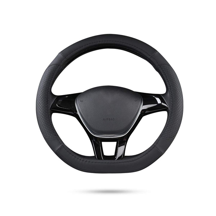 Ergocar Sport D-Form Auto Lenkradbezug Rutschfester Auto Lenkradschutz Mikrofaser PU Leder für Durch