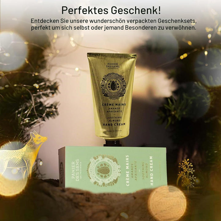 Panier des Sens Mandel Handcreme für sehr trockene Hände 75ml - Hand Cream mit Shea Butter und Mande