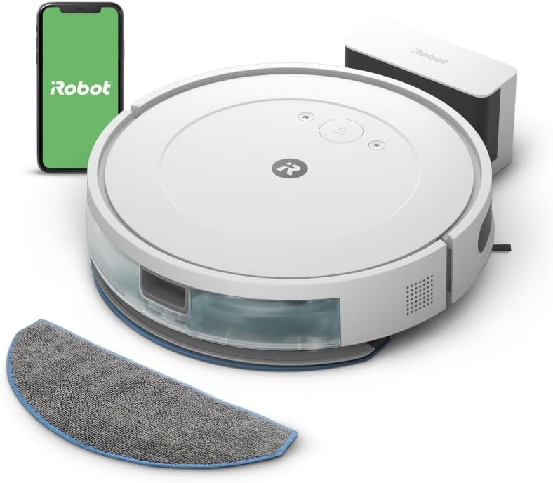 iRobot Roomba Combo Essential Saug- und Wischroboter (Y0112), leistungsstarkes Saugen und Wischen, 4