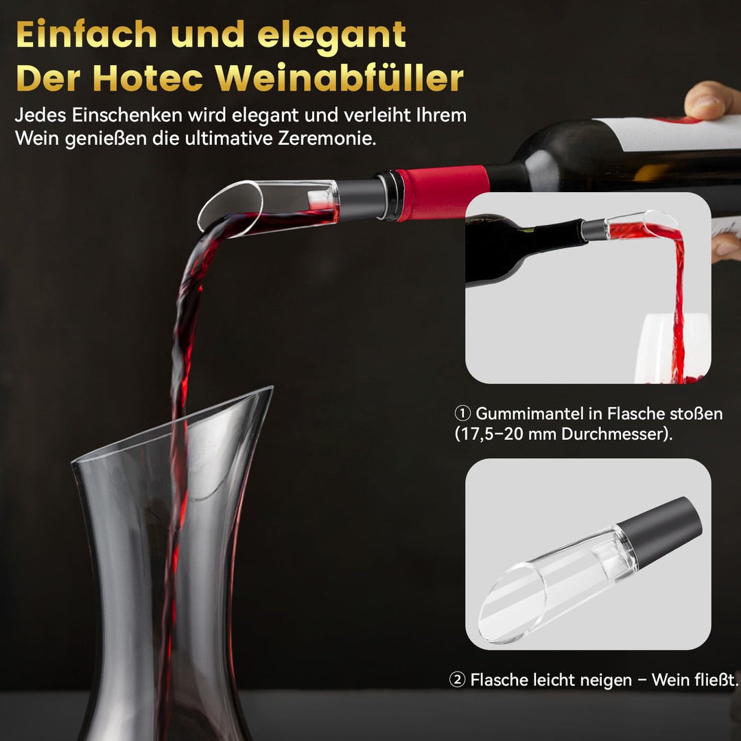 Hotec Korkenzieher Elektrisch, Weinflaschenöffner Set, Automatischer Flaschenöffner, Geschenkidee We