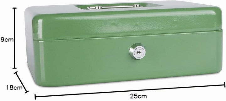 DONAU 5233001PL-06 Geldkassette, gross, 250 x 90 x 180 mm, grün 250 x 90 x 180 mm Grün, 250 x 90 x 1