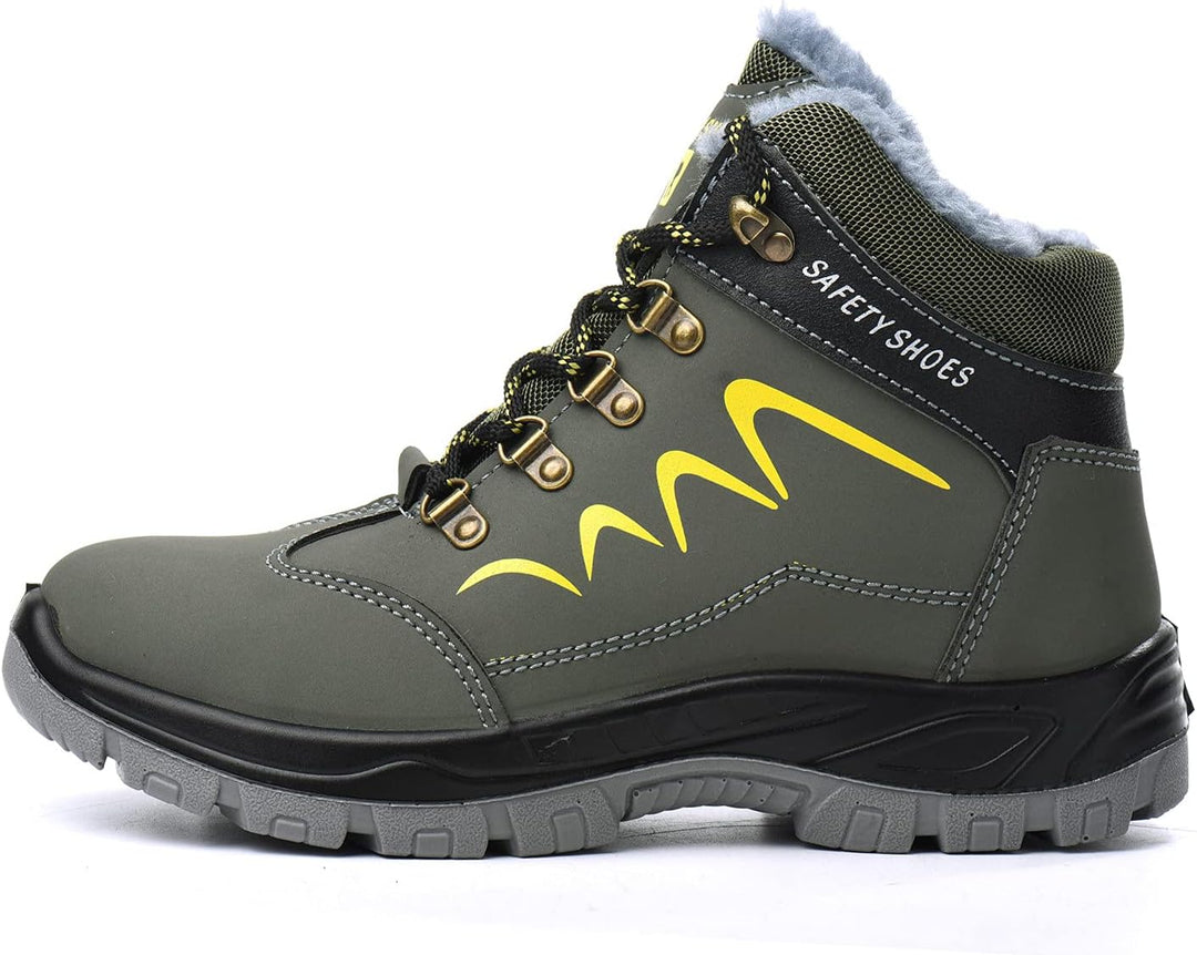 Blueskyli Sicherheitsschuhe Herren Damen Arbeitsschuhe S3 Leicht Wasserdicht Hoch Sicherheitsstiefel