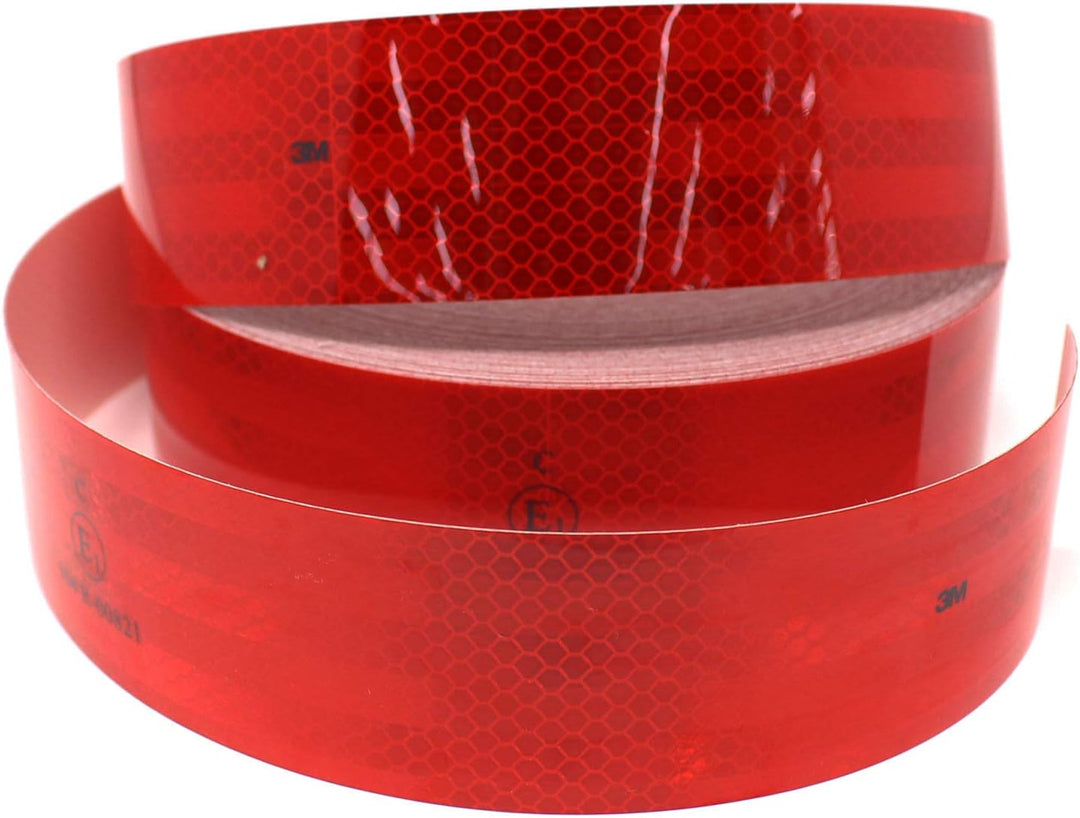 Finest Folia 3M Diamond Grade 983 Scotchlite Konturmarkierung 50mm Reflexfolie Reflexband (Rot-72, 8