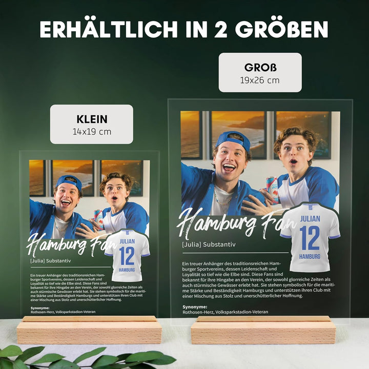Hamburg Geschenk personalisiert - Acryl Geschenk - Definition: Hamburg Fan - Hamburg Fanartikel, Ham