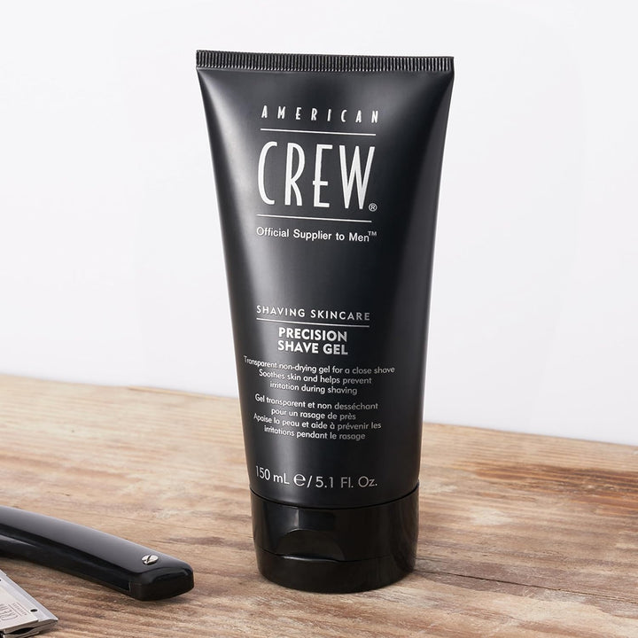 AMERICAN CREW – Precision Shave Gel, 150 ml, Rasiergel für präzise Rasuren, Gel spendet Feuchtigkeit