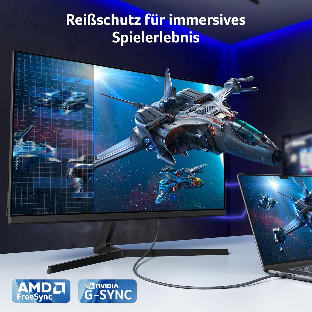 Acer USB C auf Displayport Kabel (8K@60Hz, 4K@240Hz), Typ-C Thunderbolt 3/4/5 auf DP 1.4 (HDR, MST,