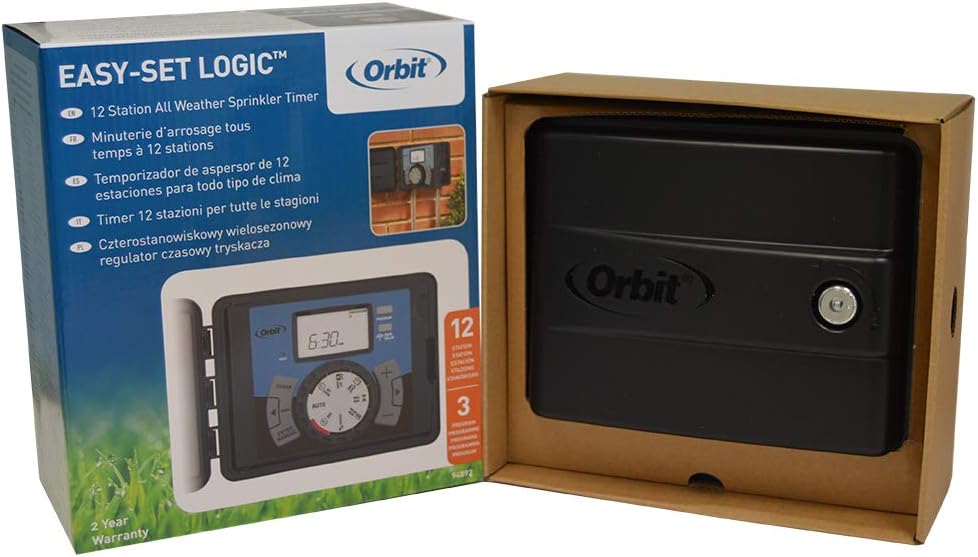 Orbit 94892 Easy-Set Logic – 12 Station-automatische Sprinkler Timer