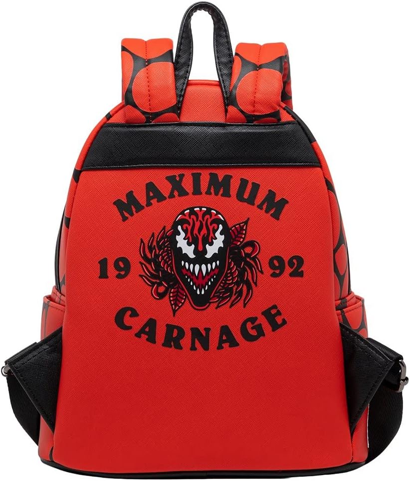 Loungefly Marvel Glow in the Dark Carnage Cosplay Mini-Rucksack, Mehrfarbig, Einheitsgrösse, MVBK021