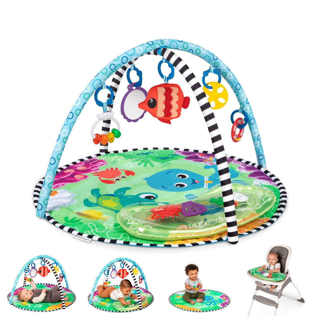 Baby Einstein - Sea Floor Explorers, 2-in-1-Wassermatte, tragbar, 5 herausnehmbare Spielzeuge, 4 Spi