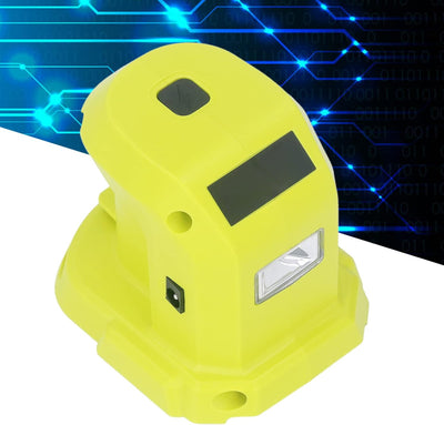 18-V-Batterieadapter, Lithium-Ionen-Batterieadapter-Konverter, Zwei USB-Anschlüsse mit LED-Leuchten