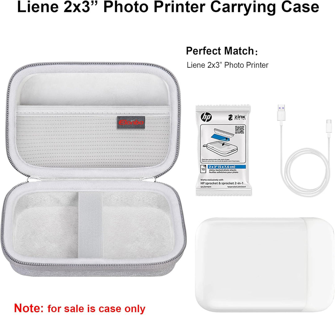 Elonbo Tragetasche für Liene 2x3 Fotodrucker, Tragbarer Instant-Drucker Reisehalter, Mini-Bild-Druck