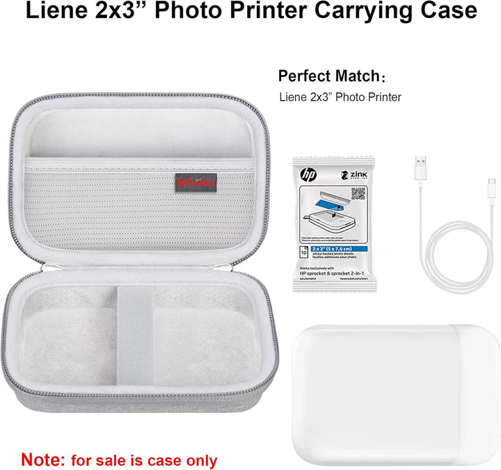 Elonbo Tragetasche für Liene 2x3 Fotodrucker, Tragbarer Instant-Drucker Reisehalter, Mini-Bild-Druck