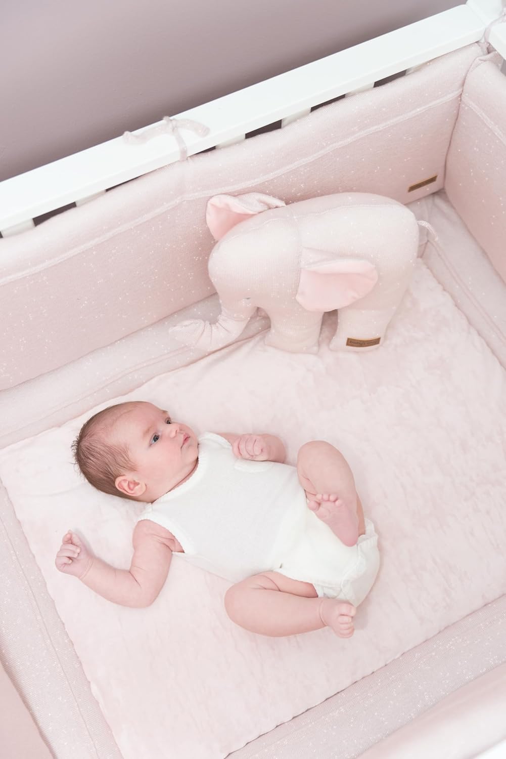 Baby's Only - Laufgittereinlage Sparkle - Krabbeldecke für Baby - Mit subtil Glitzernde Strickarbeit