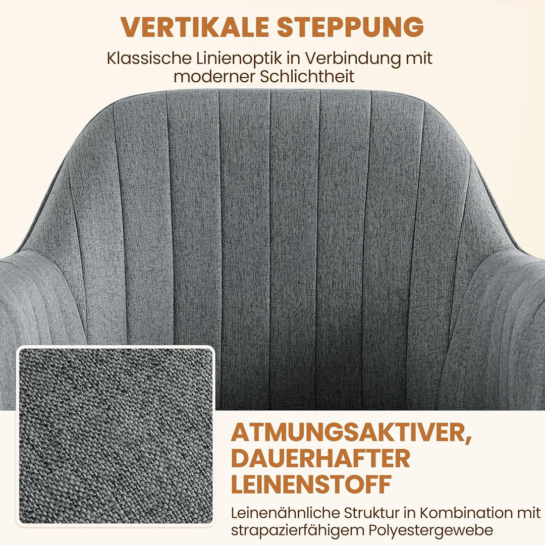 Yaheetech Homeoffice Stuhl, Schminkstuhl, Schreibtischstuhl, höhenverstellbar Drehstuhl, Bürostuhl m