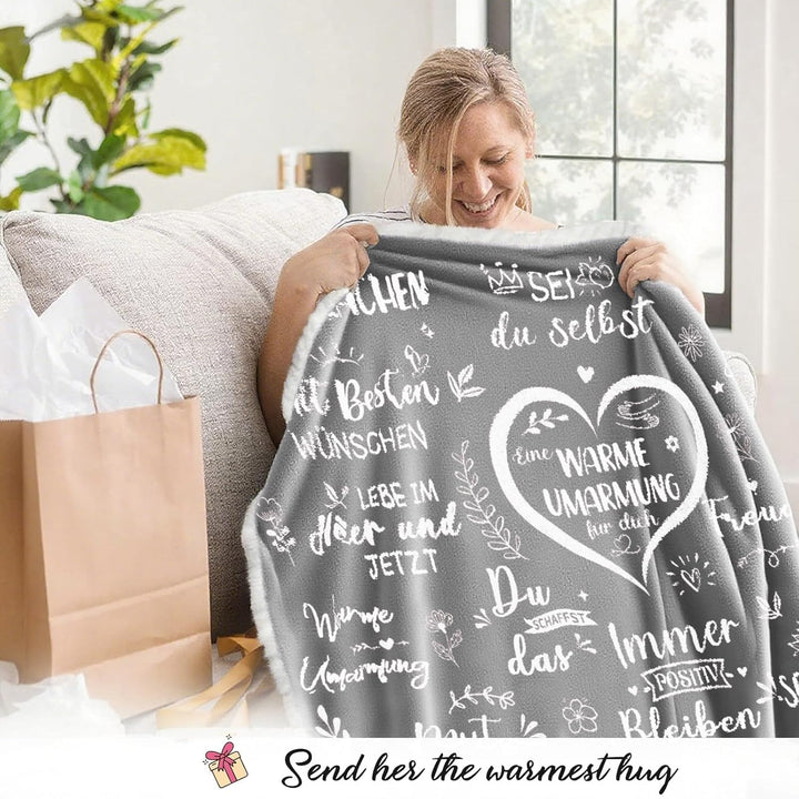 Geschenke für Freundin, Umarmung Decke mit ärmeln Mutmacher Geschenk für Frauen und Beste Freundin,