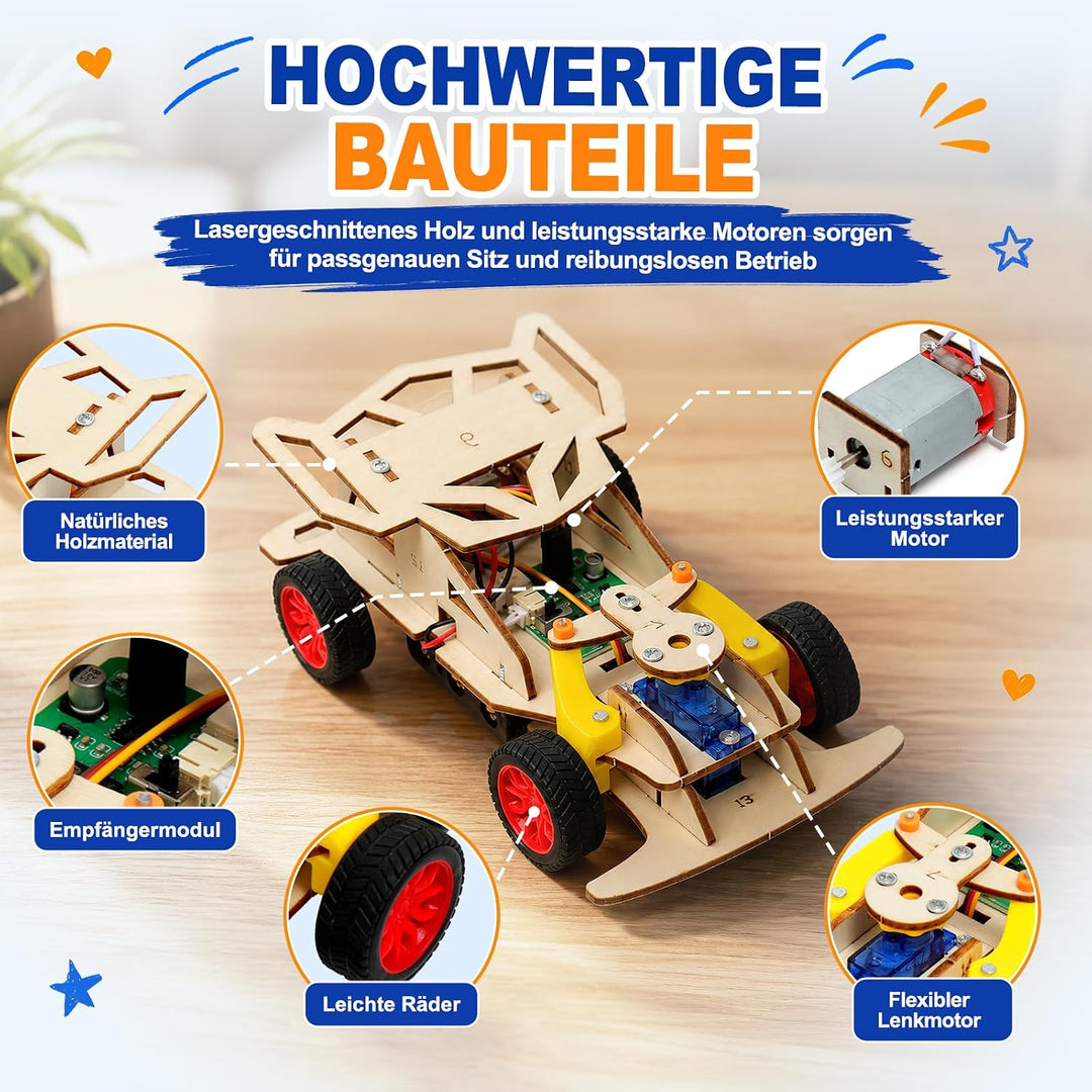 Experimente für Kinder ab 8+, DIY Ferngesteuertes Auto, Experimentierkasten