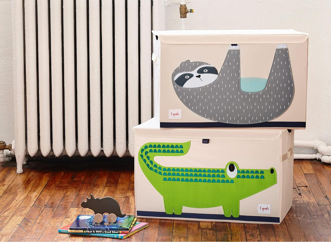 3 Sprouts Spielzeugkiste mit Deckel – Aufbewahrungsbox für Kinderzimmer, Spielzeugbox für Kinder, Sp