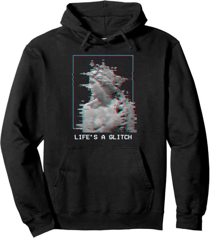 Life's A Glitch - Aesthetic Vaporwave Aesthetic Clothes Emo Pullover Hoodie