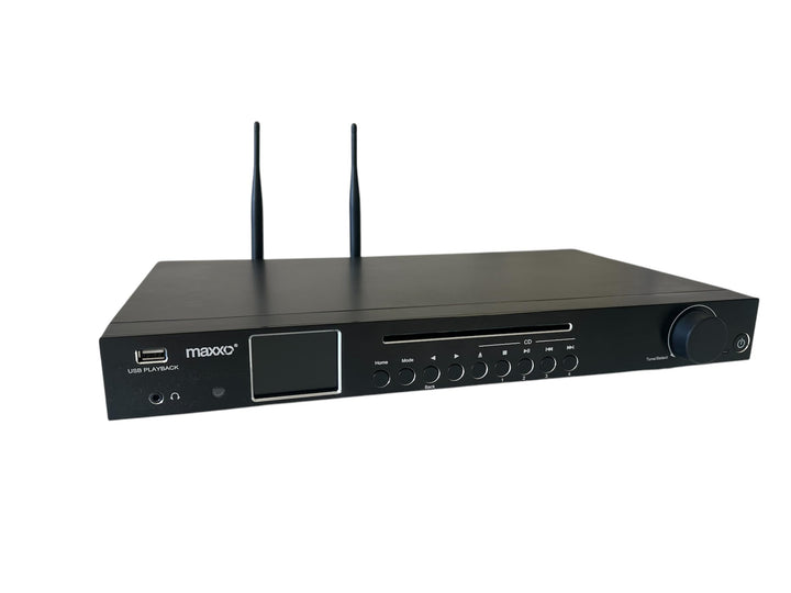 Maxxo TR04CD Hi-Fi Tuner, Digitalradio mit DAB+, FM, Internetradio, CD-Player, Bluetooth, Wi-Fi, Spo
