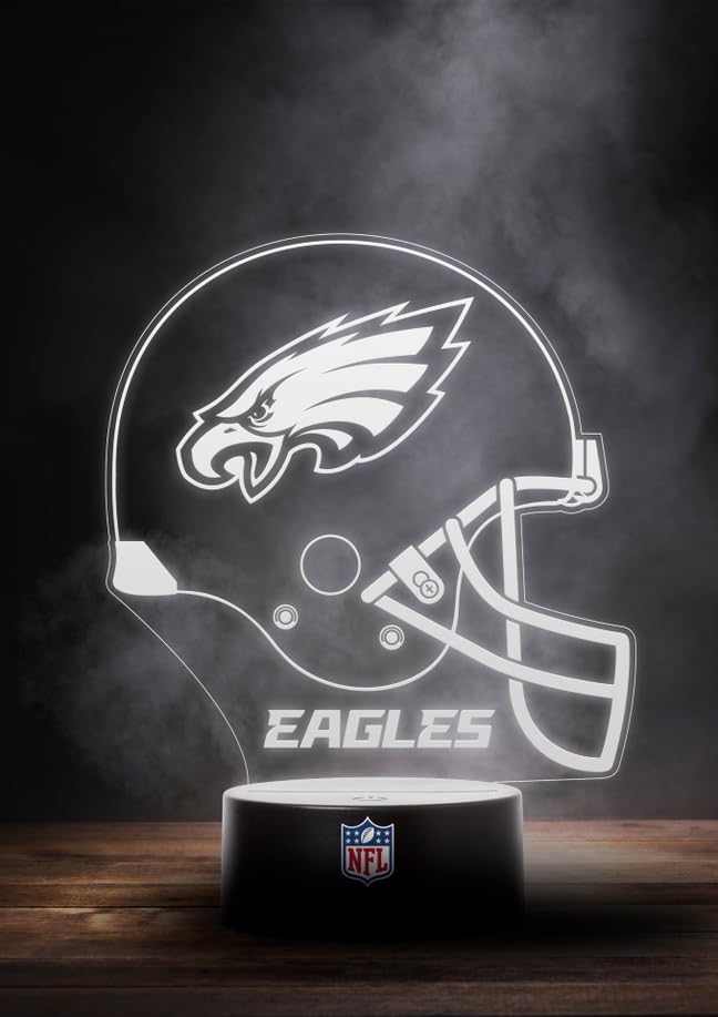 Great Branding Philadelphia Eagles NFL LED Lampe Licht Logo Helm, Wechselmodus mit 6 unterschiedlich