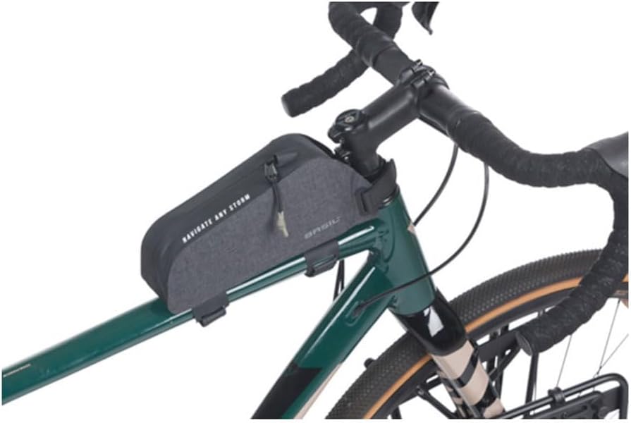 Basil Navigator Storm S Top Tube Rahmentasche - 0,8L, Schwarz, Wasserdicht, Robust, Ideal für Pendle