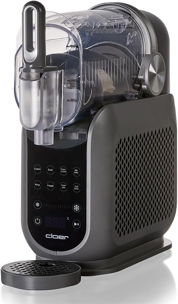 Cloer 9960 Slush Eis Maschine für bis zu 2,5 Liter, 6 Einstellungen, Slush Ice, Frozen Cocktail, Mil