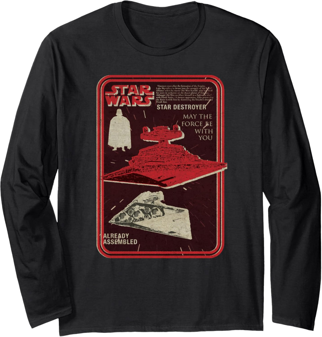 Star Wars Retro Star Destroyer Model Kit Langarmshirt