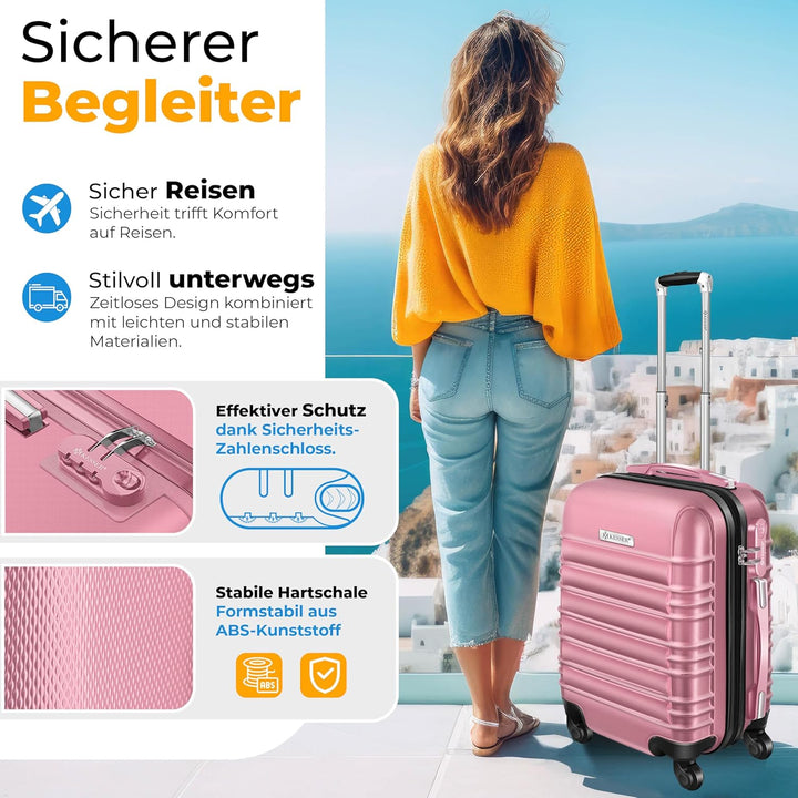 KESSER® 3tlg. Hartschalenkofferset Hartschalenkoffer Trolley Koffer Reisekoffer Reisekofferset Gepäc