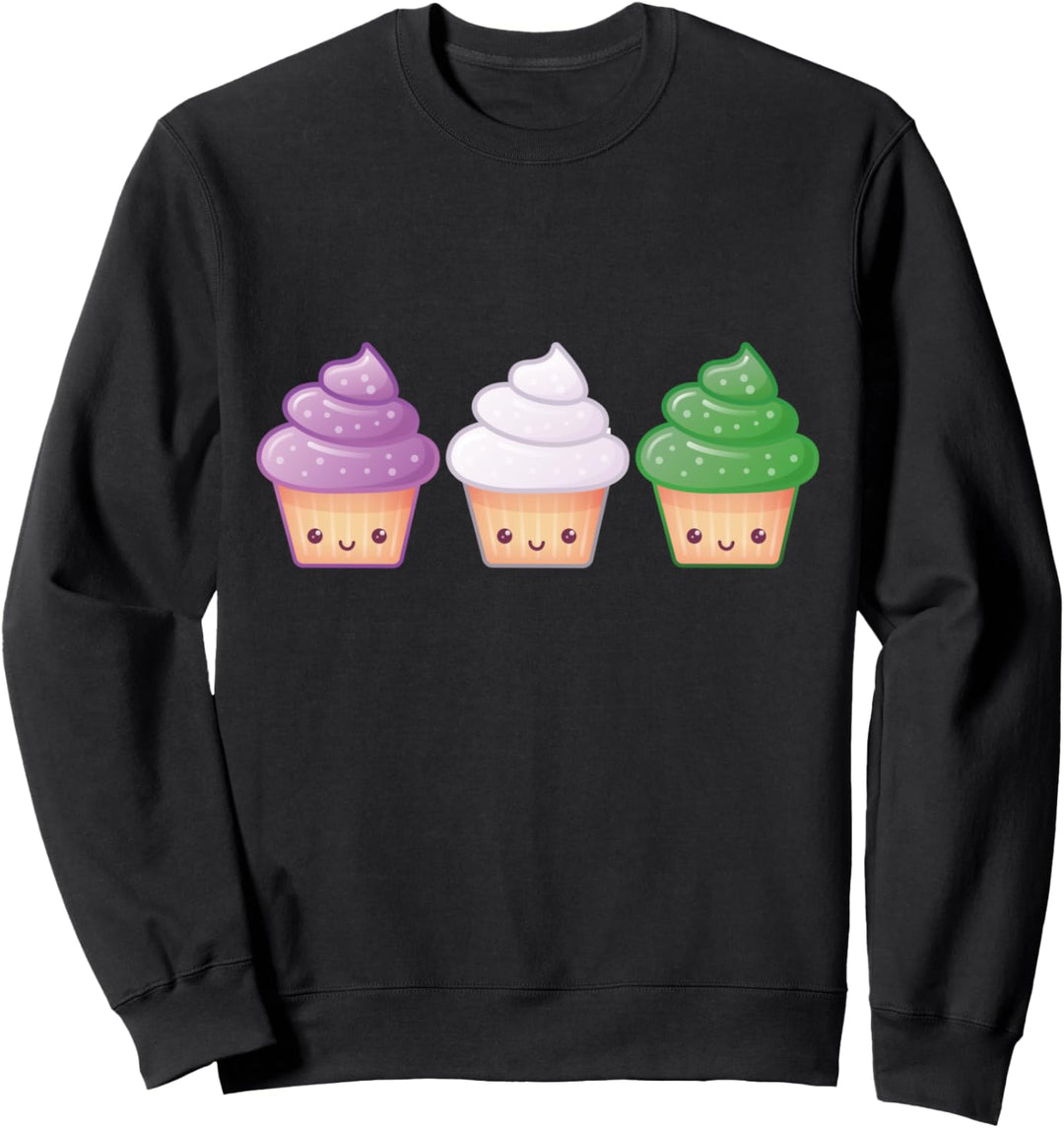 Genderqueer Kawaii Cupcake Anime Art Niedliche LGBTQ-Grafik Sweatshirt