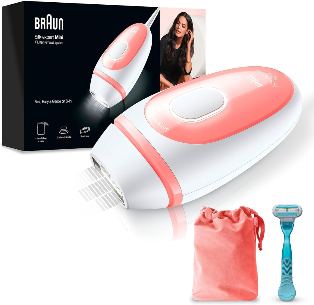 Braun IPL Silk Expert Pro Mini Haarentfernungsgerät Damen, sichtbare Haarentfernung, mit Reise-Etui,