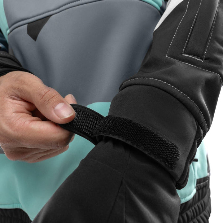 SIROKO W1 Ski- & Snowboardjacke Herren Wasserdicht Wärmeschutz Fronttasche Wintersport XS Türkis/Gra
