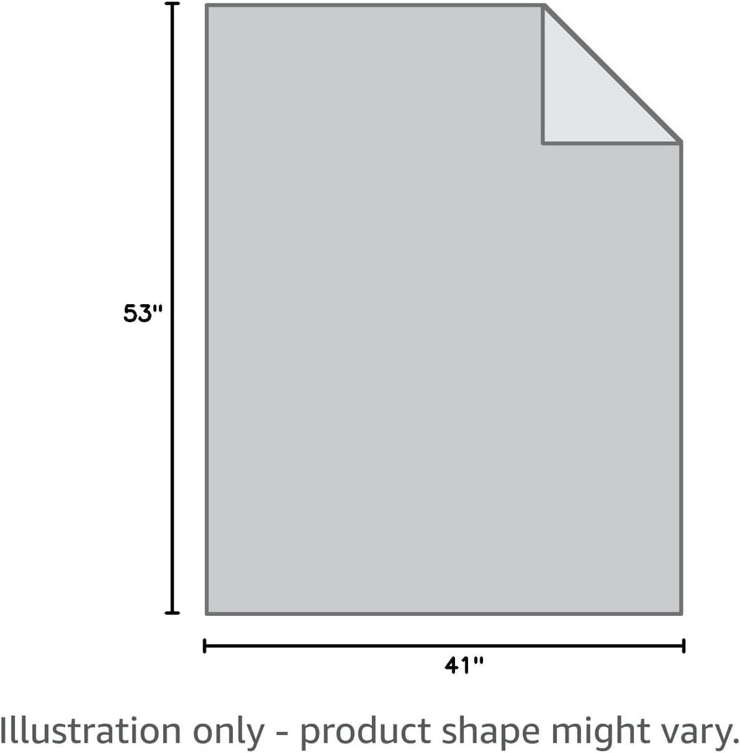 Sivio Kleine Gewichtsdecke 5 lbs (2.3 kg), 58x74 cm - Hochwertiges Kristallsamt Deckchen für Erwachs