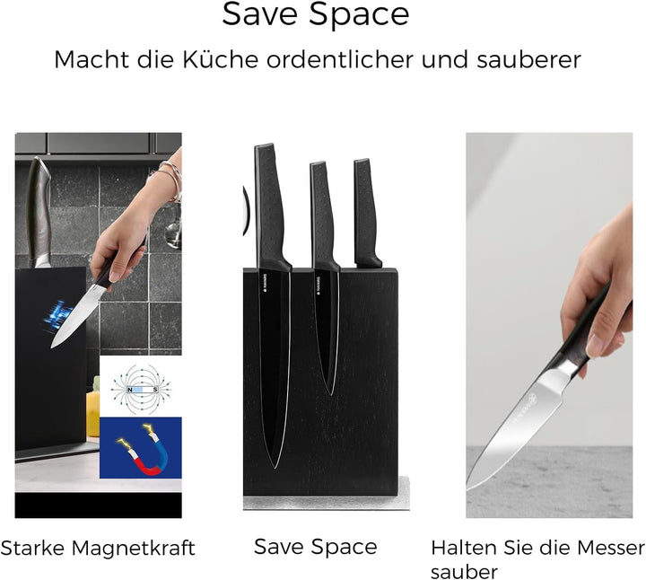 Magnetischer Messerblock aus Edelstahl-Magnetische Messerhalterung Doppelseitiger Messerhalter in Sc