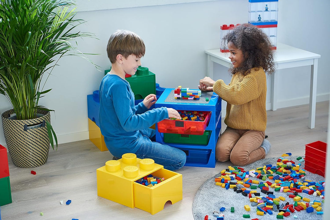 LEGO Stapelbar Aufbewahrungssteine Schublade mit 4 Knöpfe, Gelb, Gelb