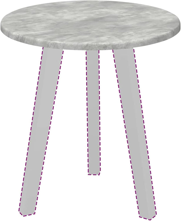 Homgoday Tischplatte Betongrau 40 x 40 x 1.5 cm Holzwerkstoff Desktop Model880384