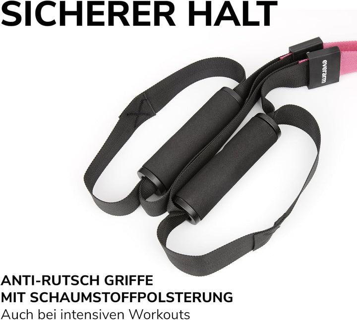 Schlingentrainer Set mit Türanker - Profi Suspension Trainer für Ganzkörpertraining - Sling Trainer