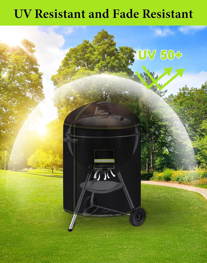 VDISRR Kugelgrill Abdeckung, 600D Oxford Heavy Duty Grillabdeckung für Weber Kugelgrill 57 cm, Grill