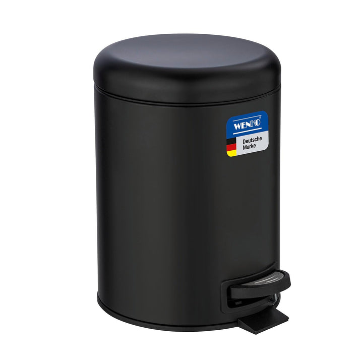 WENKO Treteimer Mod. Leman, 5 Liter, mit herausnehmbarem Einsatz, aus lackiertem Stahl, 21 x 24 x 28