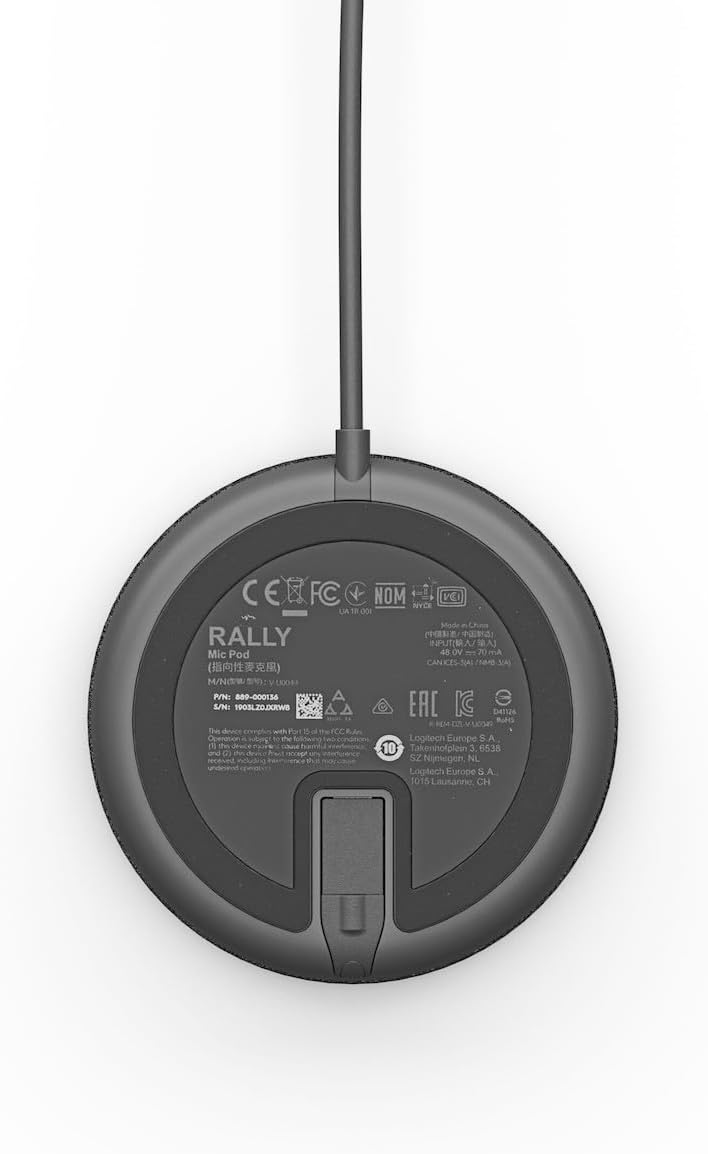 Logitech Rally Mikrofon, Schwarz