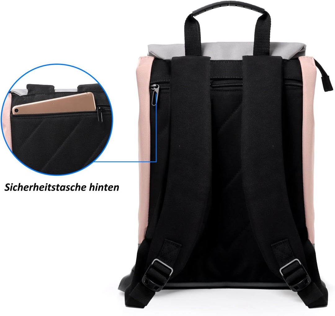 TANTOMI Rucksack Damen Tagesrucksäcke mit Laptopfach & Anti Diebstahl Tasche Reiserucksack Damen Lap