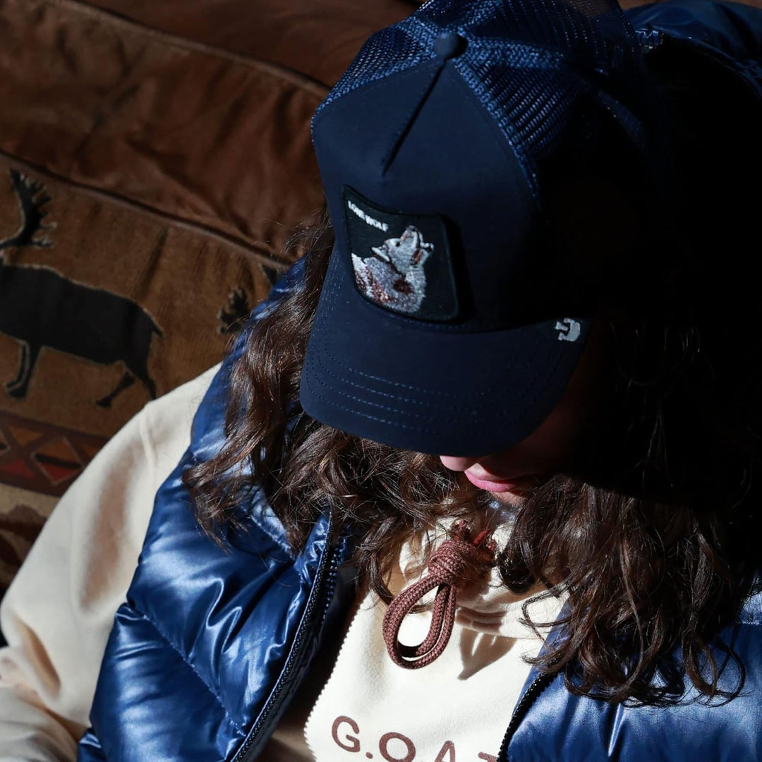 Goorin Bros. Herren The Farm Trucker-Kappe aus Netzstoff für Damen Baseballkappe Einheitsgrösse Blau