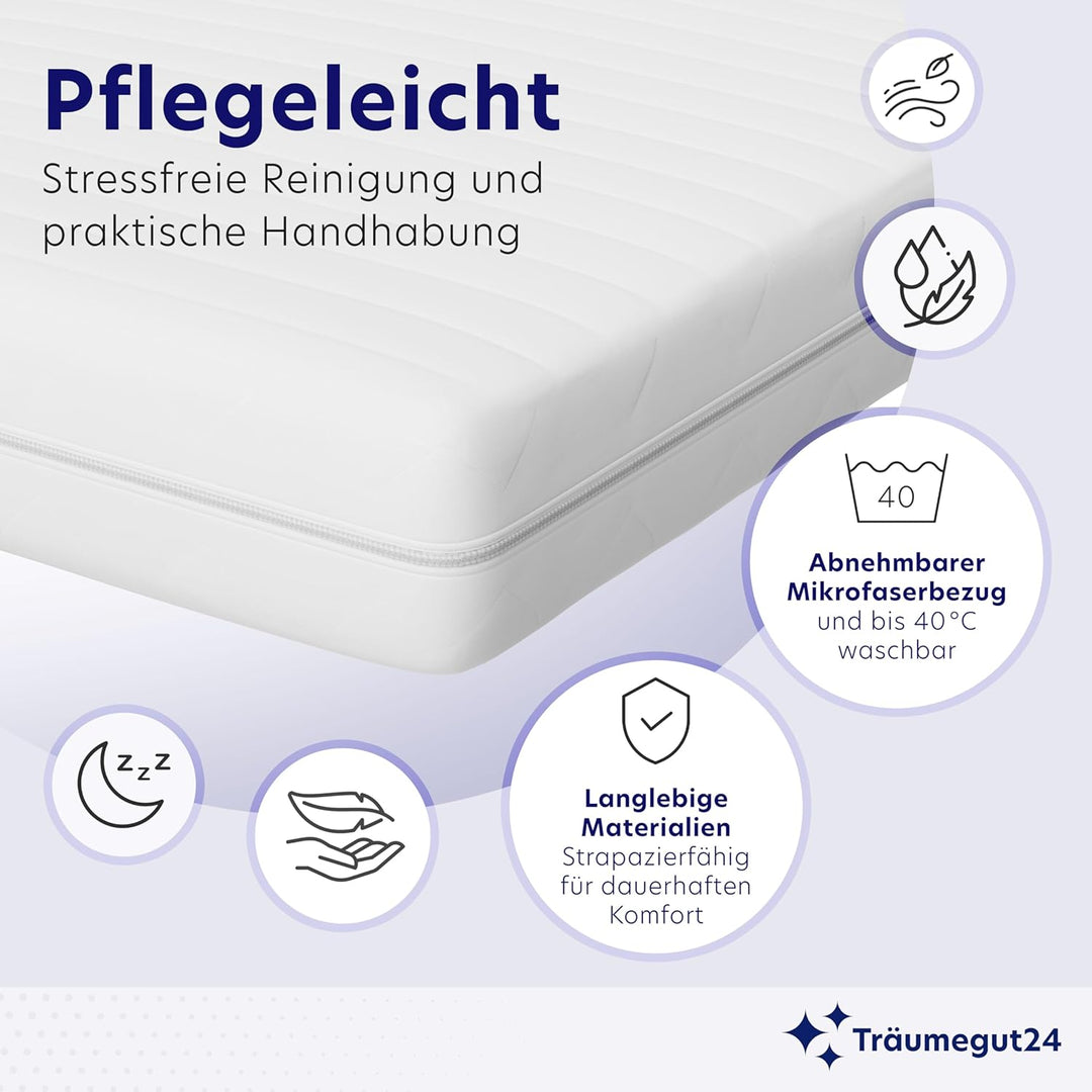 Träumegut24-10cm Ergonomische Kaltschaum Matratzenauflage Matratzentopper Matratzenschoner Topper -