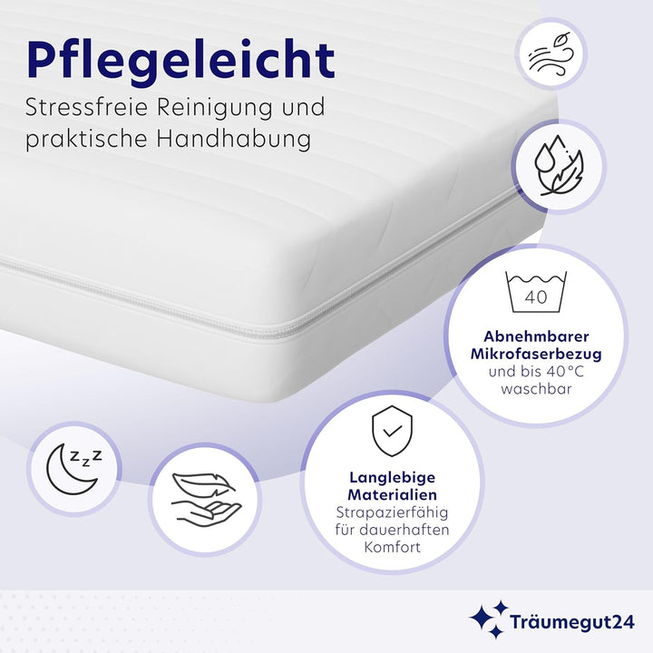 Träumegut24-10cm Ergonomische Kaltschaum Matratzenauflage Matratzentopper Matratzenschoner Topper -