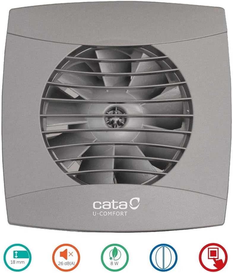 Allcata Cata/UC-10 Timer Hygro/Turbine Room/Bad/WC/Ventilator/Einstellbare Geschwindigkeit/Badlüfter